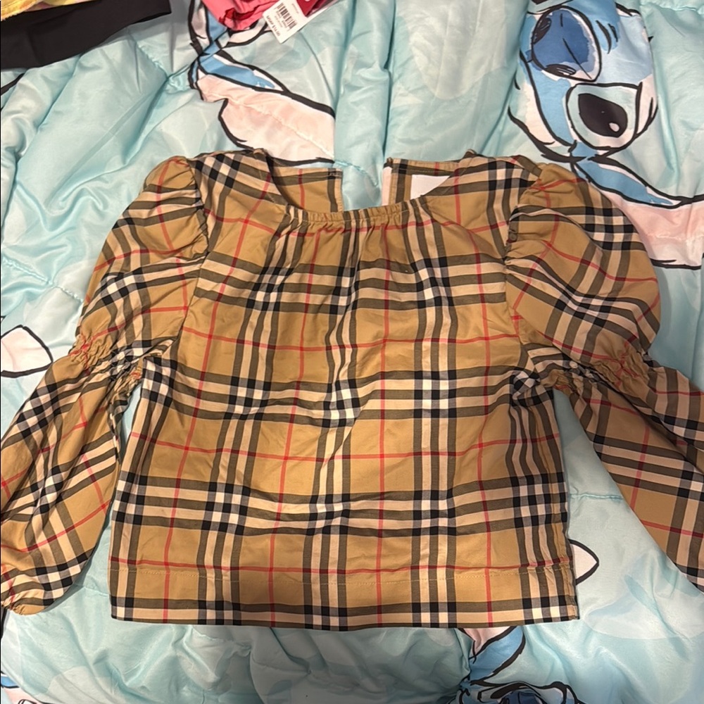 Plaid Long Sleeve Top